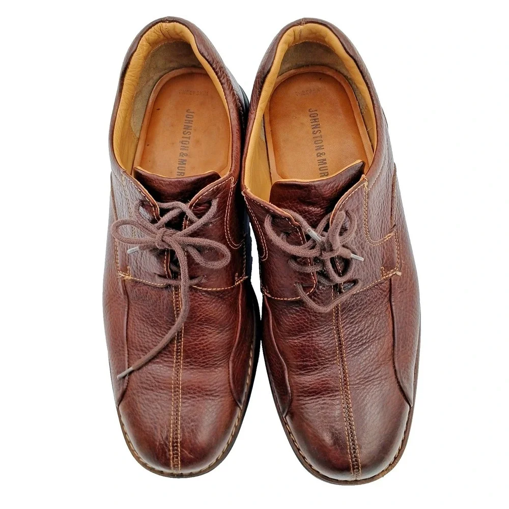 Johnston & Murphy Mens Size 9.5M Dress Shoes Brown Leather Oxford 20-7223‎